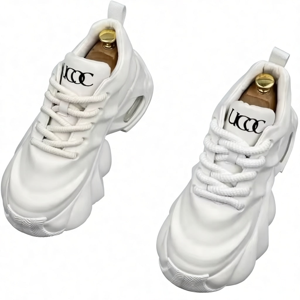 Sneakers Chunky Blanc Neige – Design Futuriste & Semelle Oversize